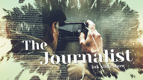 Videohive The Journalist Ink Slideshow Video Displays template preview