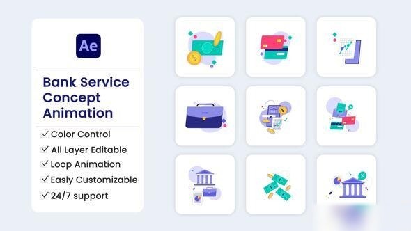 Videohive Bank Service Concept