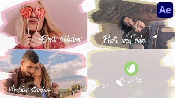 Videohive Brush Slideshow | After Effects Openers template preview