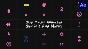 Videohive Stop Motion Animated Symbols And Marks | After Effects Elements template preview