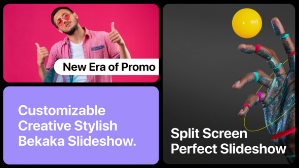 Videohive Split Screen Slideshow Motion Video Displays template preview
