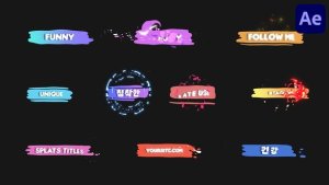 Videohive Cartoon Liquid Plate Titles for After Effects Titles template preview