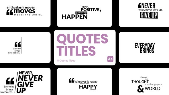 Videohive Quotes Titles for After Effects Titles template preview