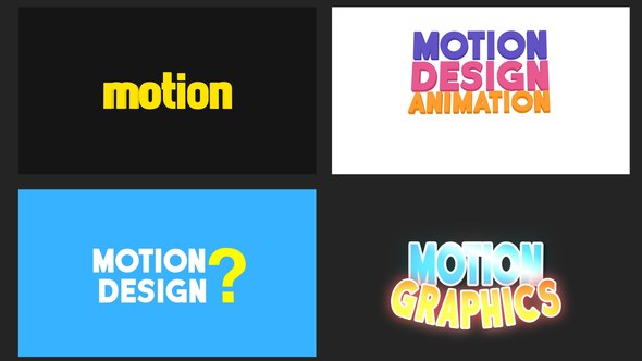 Videohive 5 Creative Cartoon Text Animation Pack Titles template preview