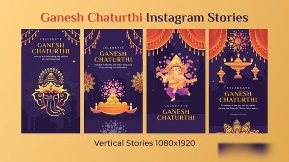 Videohive Ganesh Chaturthi Instagram Story Openers template preview