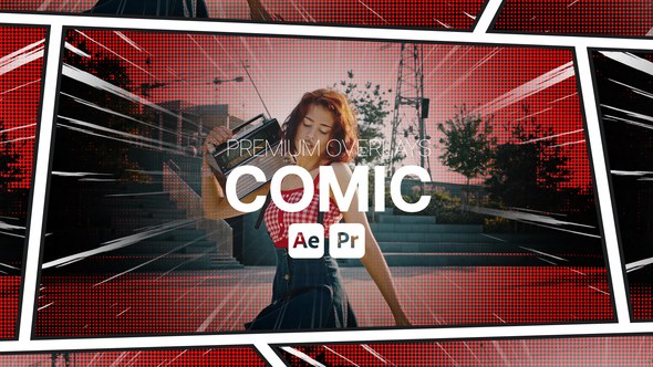 Videohive Premium Overlays Comic Elements template preview