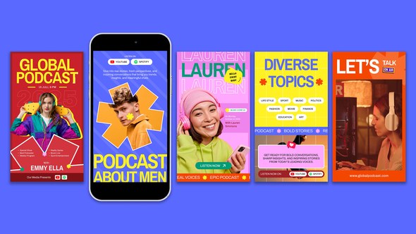 Videohive Podcast Instagram Reels 60198429 Product Promo template preview