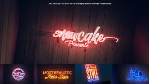 Videohive The Neon Sign Logo Stings template preview