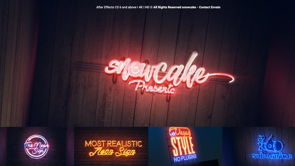Videohive The Neon Sign Logo Stings template preview