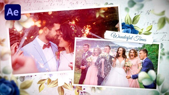 Videohive Floral Wedding Photo Slideshow Video Displays template preview