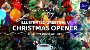 Videohive Illustrated Greeting // Christmas Opener Openers template preview