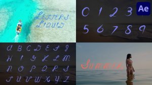 Videohive Liquid Letters for After Effects Elements template preview