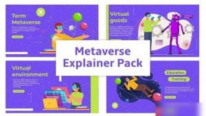 Videohive Metaverse Explainer Animation Scene Elements template preview