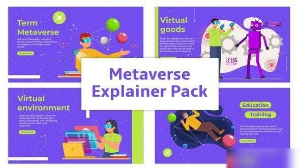 Videohive Metaverse Explainer Animation Scene Elements template preview