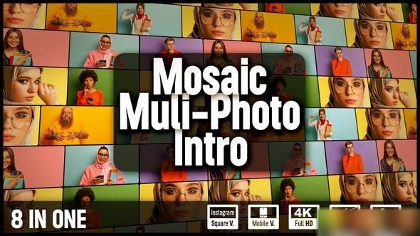 Videohive Mosaic Multi-Photo Intro Video Displays template preview