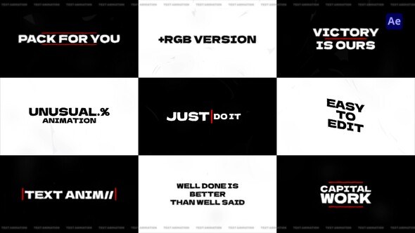 Videohive Texture Text Animation - AE Titles template preview