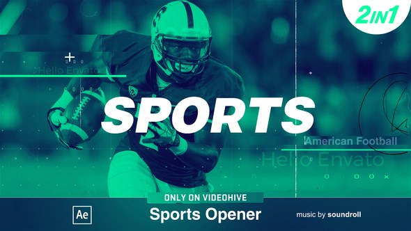 Videohive Sports Slideshow Video Displays template preview