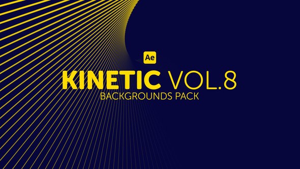 Videohive Kinetic Backgrounds 8 Elements template preview