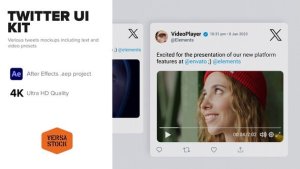 Videohive Twitter Tweets Animated Interface Kit Elements template preview