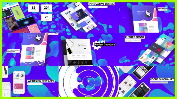 Dynamic Website Presentation Video Displays template preview