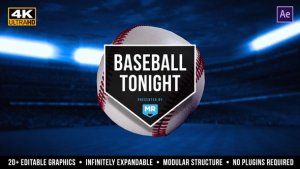 Baseball Tonight Graphics Package Video Displays template preview