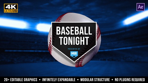 Baseball Tonight Graphics Package Video Displays template preview