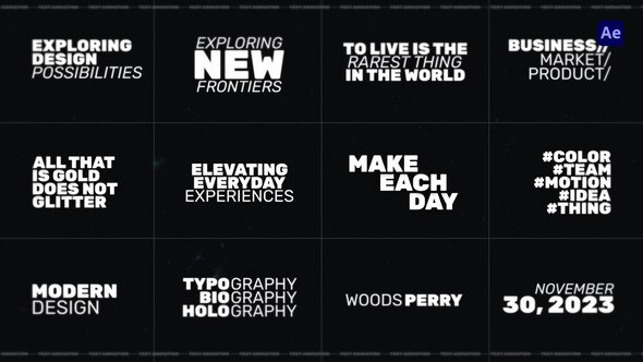 Videohive Text Animation | AE 52940649 Titles template preview