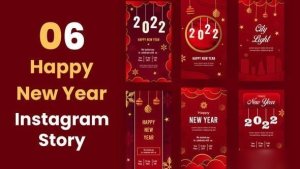 Videohive Happy New Year Instagram Story Video Displays template preview