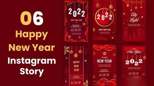 Videohive Happy New Year Instagram Story Video Displays template preview