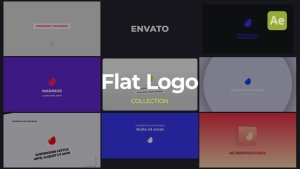 Videohive Flat Logo Collection Logo Stings template preview