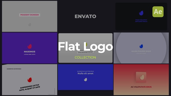 Videohive Flat Logo Collection Logo Stings template preview