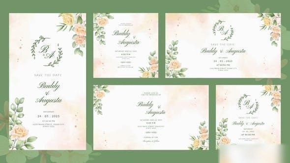 Videohive Merger Wedding Invitation Openers template preview
