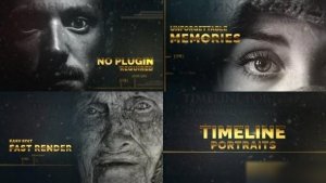 Videohive Timeline Portraits Slideshow Openers template preview