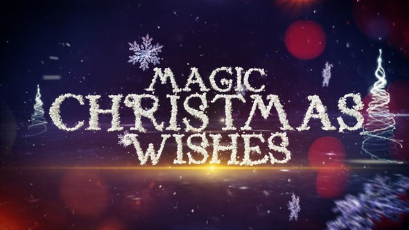 Magic Christmas Wishes Video Displays template preview