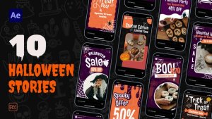 Videohive Halloween Sale Social Media Stories For AE Openers template preview