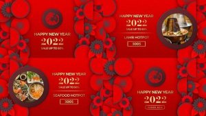 Happy New Year Sale B232 Video Displays template preview
