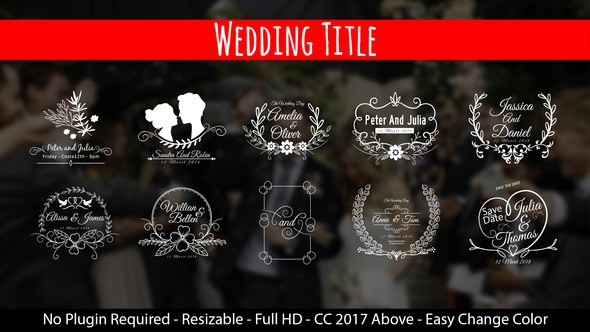 Videohive Wedding Titles 21671601 Titles template preview