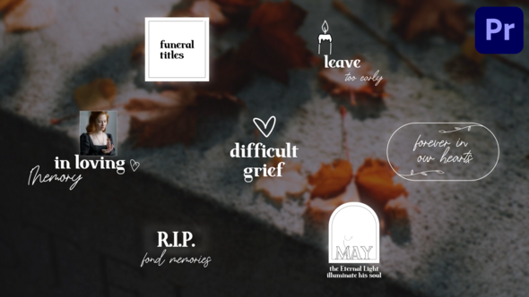 Funeral Titles for Premiere Pro Premiere Pro template preview