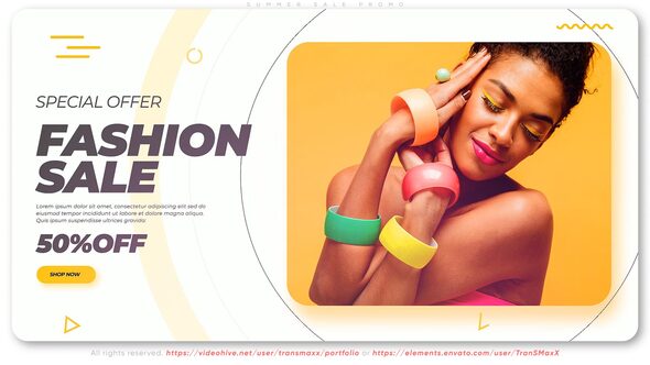 Summer Sale Promo Video Displays template preview