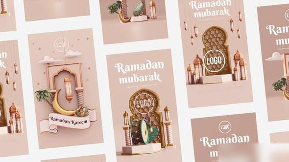 Videohive 3D Modern Ramadan Stories Ramadan template preview