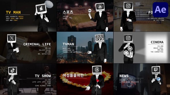 Videohive TV Man | After Effects Openers template preview