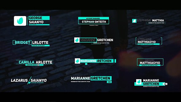 Modern Lower Third Video Displays template preview