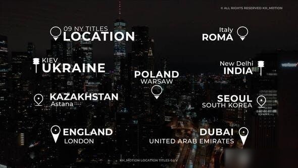 Videohive Location Titles 1.0 | After Effects 49236400 Titles template preview
