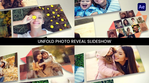 Unfold Photo Reveal Slideshow Openers template preview