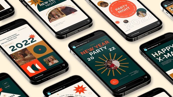 Videohive New Year Greeting Stories Product Promo template preview