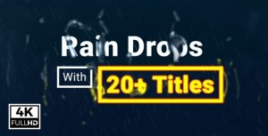 Rain Drops With Titles Video Displays template preview