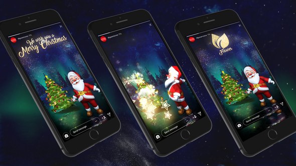 Videohive Instagram Story from Santa 5 Titles template preview