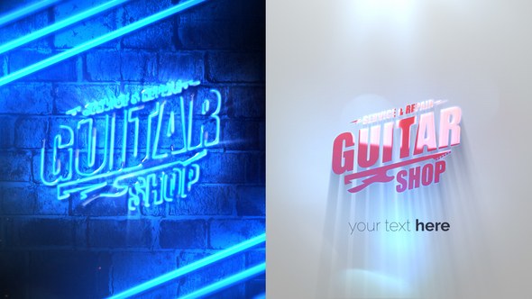 Videohive Grunge Neon Logo Reveal Logo Stings template preview