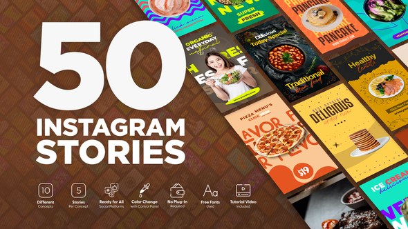 Videohive Food Instagram Stories 41941605 Product Promo template preview