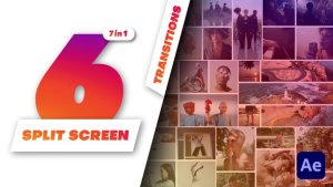 Videohive Multiscreen Transitions - 6 Split Screen Elements template preview